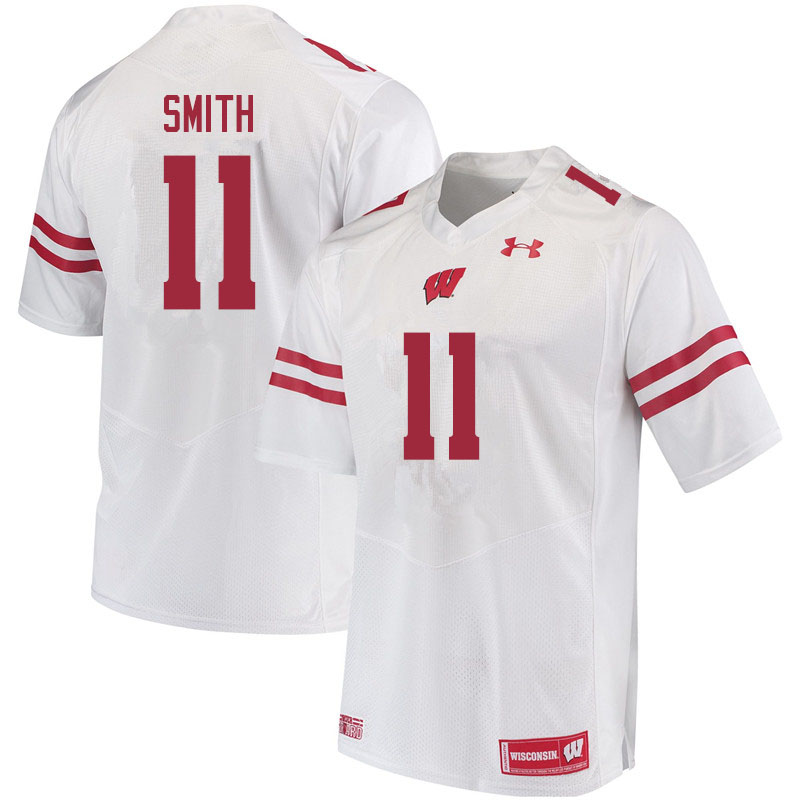 Men #11 Alexander Smith Wisconsin Badgers College Football Jerseys Sale-White